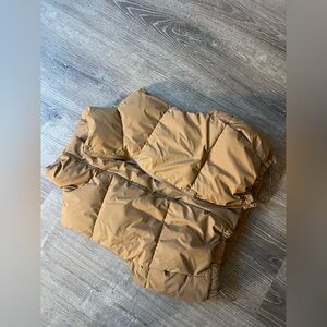 tan puffer vest - love tree